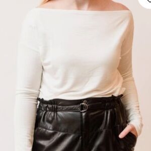 Paige Bodysuit Women L Ivory Neutral Suvi Feminine Classic Luxury Minimalist